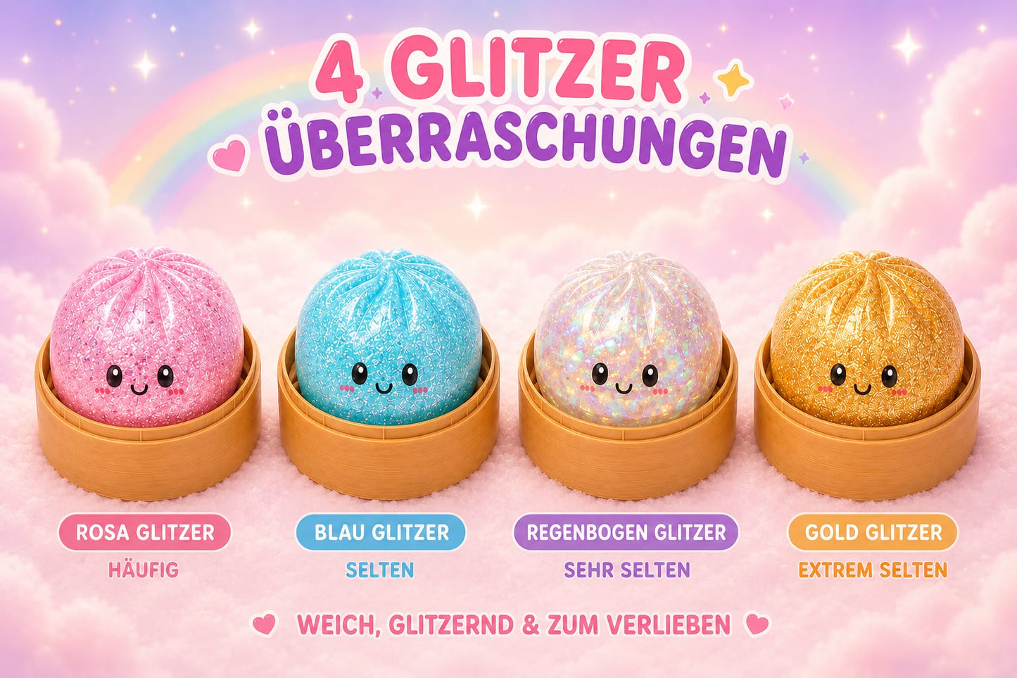 Dumpling Squishy Bites - 1 Stück Mystery Box
