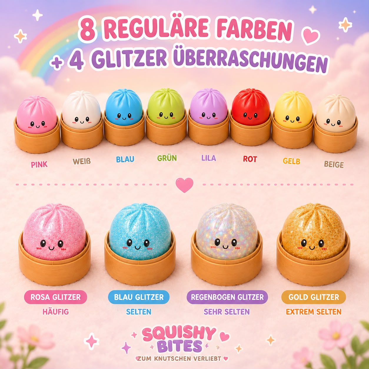 Dumpling Squishy Bites - 1 Stück Mystery Box